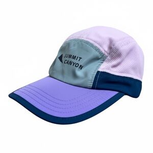 Territory Run Co Summit Canyon Pink and Purple Five Panel Running Hat